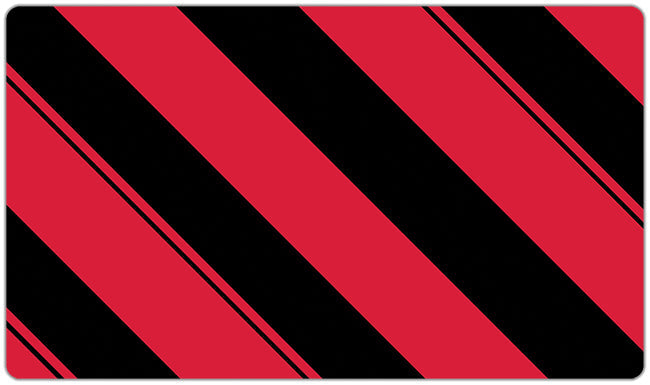Black And Red Striped Playmat