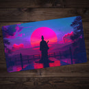 Geisha In The Neon Moonlight Playmat