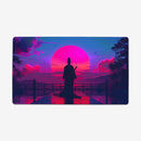 Geisha In The Neon Moonlight Playmat
