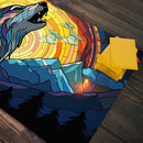 Stained Glass Wolf Playmat