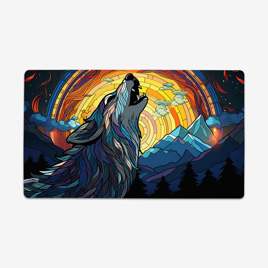 Stained Glass Wolf Playmat