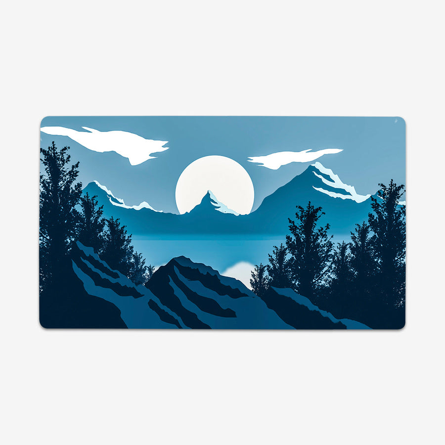 Blue Winter Mountain Playmat
