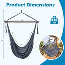 Caribbean Hammock Chair with Metal Spreader Bar Large Soft-Spun Rope Woven Swing