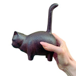 Cast Iron Round Cat | Brown Figurine Cat Lovers Decor