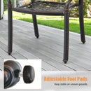 Cast Aluminum Patio Chairs Set of 2 with Armrests