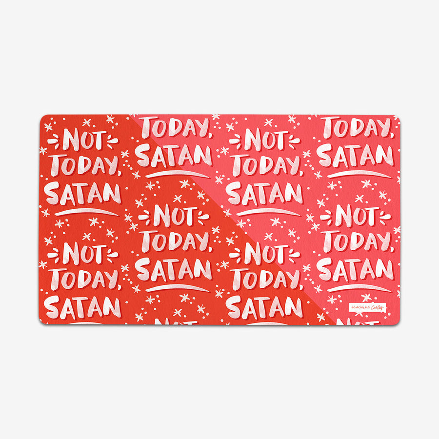 Not Today Satan Pattern Playmat