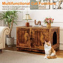 Cat Litter Box Enclosure Furniture Indoor Wooden Cat House End Side Table Nightstand