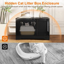 Cat Litter Box Enclosure Furniture Indoor Wooden Cat House End Side Table Nightstand