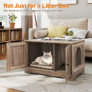 Cat Litter Box Enclosure Furniture Indoor Wooden Cat House End Side Table Nightstand
