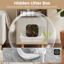 Cat Litter Box Enclosure with Shelf and Double Doors