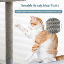 42 Inch Tall Cat Tower with Curved Metal Supporting Frame for Large and Small Cats-Gray