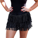 Catalena Fringe Rhinestone Skort Miniskirt Shorts in Black [Available in SM-L]