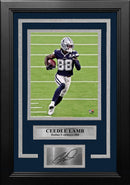 CeeDee Lamb in Action Dallas Cowboys 8" x 10" Framed Football Photo with Engraved Autograph