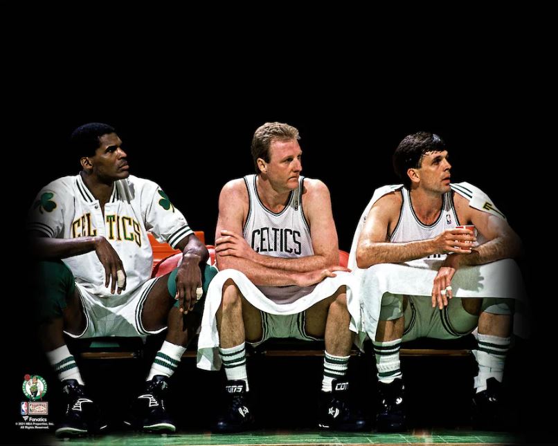 Robert Parish, Larry Bird, & Kevin McHale Boston Celtics 8