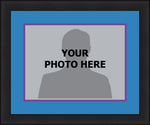 NBA Basketball Photo Picture Frame Kit - Charlotte Hornets (Blue Matting, Purple Trim)