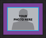 NBA Basketball Photo Picture Frame Kit - Charlotte Hornets (Purple Matting, Blue Trim)