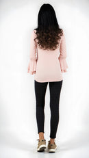 Charter Club Bell-Sleeve Keyhole Top, Size Small