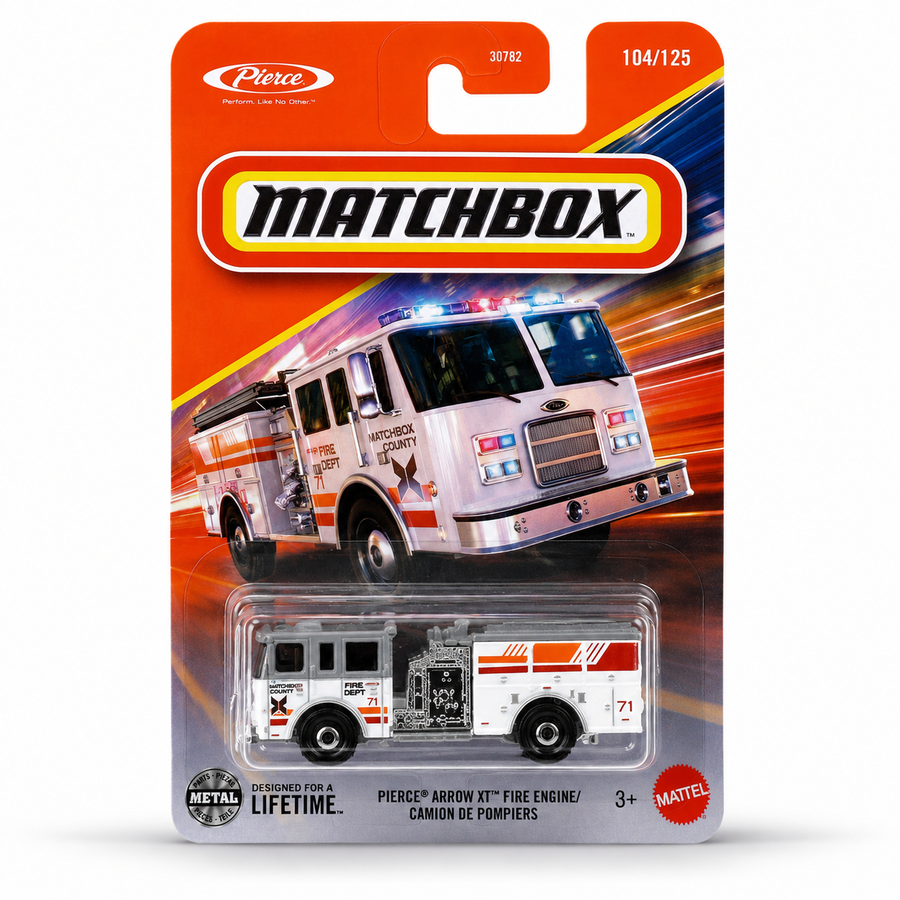 Matchbox Pierce Arrow XT Fire Engine / Camion De Pompiers 104/125