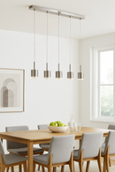 Trans Globe 5-Light Polished Chrome LED Island Pendant with Clear Glass