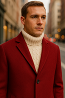 Calvin Klein Mens Prosper X-Fit Slim Fit Overcoat