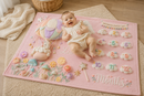 Personalized Baby Milestone Unicorn Blanket with Name | Monthly Photo Keepsake | Custom Unicorn Baby Gift