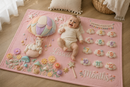 Personalized Baby Milestone Unicorn Blanket with Name | Monthly Photo Keepsake | Custom Unicorn Baby Gift