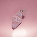 Chateau Des Heaux Motel Style Keychain in Crystal Pink