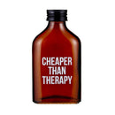 Cheaper Than Therapy Amber Mini Flask | Glass