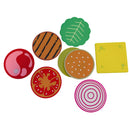 Cheeseburger Silicone Drink Coasters Set of 8