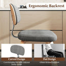 Chenille Fabric Upholstered Wooden Kitchen Chairs Set of 2