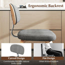 Chenille Fabric Upholstered Wooden Kitchen Chairs Set of 2
