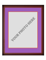 Frame Kit - Cherry Wood Frame | Purple Matting | Red Trim