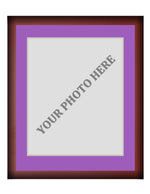 Frame Kit - Cherry Wood Frame | Purple Matting | Silver Trim
