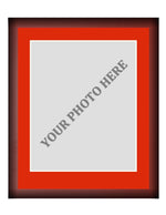 Frame Kit - Cherry Wood Frame | Red Matting | White Trim
