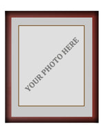 Frame Kit - Cherry Wood Frame | Silver Matting | Brown Trim