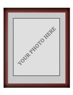 Frame Kit - Cherry Wood Frame | Silver Matting | Dark Blue Trim