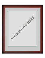 Frame Kit - Cherry Wood Frame | Silver Matting | Dark Green Trim