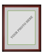 Frame Kit - Cherry Wood Frame | Silver Matting | Green Trim
