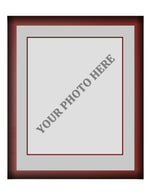 Frame Kit - Cherry Wood Frame | Silver Matting | Maroon Trim