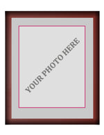 Frame Kit - Cherry Wood Frame | Silver Matting | Pink Trim