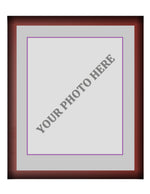 Frame Kit - Cherry Wood Frame | Silver Matting | Purple Trim