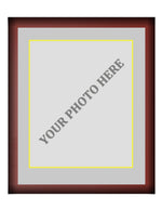 Frame Kit - Cherry Wood Frame | Silver Matting | Yellow Trim