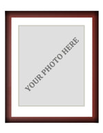 Frame Kit - Cherry Wood Frame | White Matting | Silver Trim