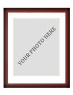 Frame Kit - Cherry Wood Frame | White Matting | White Trim
