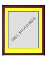 Frame Kit - Cherry Wood Frame | Yellow Matting | Dark Green Trim