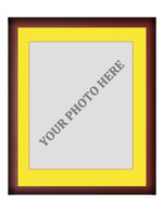 Frame Kit - Cherry Wood Frame | Yellow Matting | Gold Trim