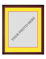 Frame Kit - Cherry Wood Frame | Yellow Matting | Pink Trim