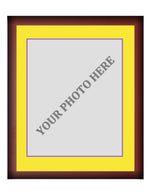 Frame Kit - Cherry Wood Frame | Yellow Matting | Purple Trim