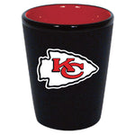 Kansas City Chiefs Matte Black/Inner Color Shot Glass