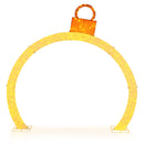 10.5 Feet Christmas Pre-Lit Arch with Gold Ornament Cap and 300 Warm White LED Lights